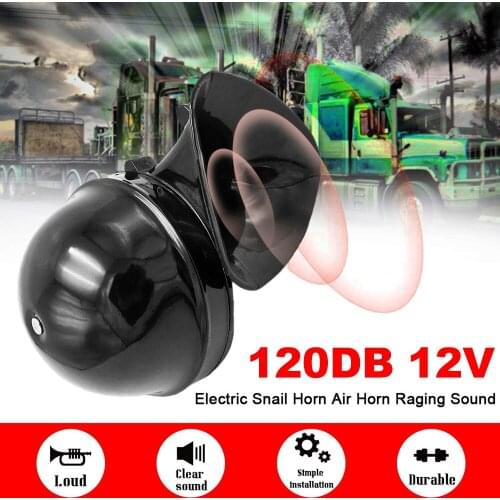 Super Loud 120DB 12V Car Electric Snail Horn Air Horn Raging Sound for Car Motorcycle Truck Boat Crane