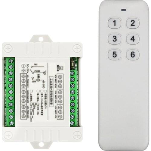 Universal 433mhz DC12V 24V 6 channel RF Wireless radio Remote Control switch system Receiver Transmitter lighting power