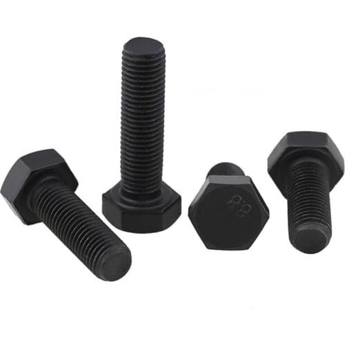 Fine Thread Hex Head Screws Grade 8 Hexagon Bolts Black Screw M8 M10 M12