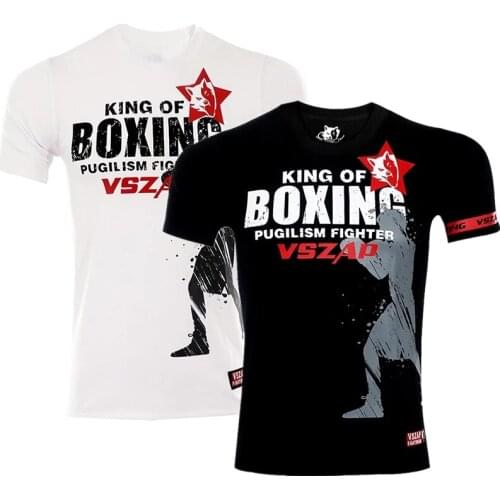 VSZAP MMA Short Sleeve Bushido Combat Sports Fight MMA Quick Dry T-Shirt Men Training Sports Fitness Martial Arts Wind