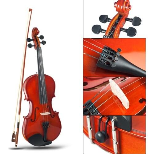 Premium 1/8 Violin Violin Solid Wood with Hard Case Bow Rosin