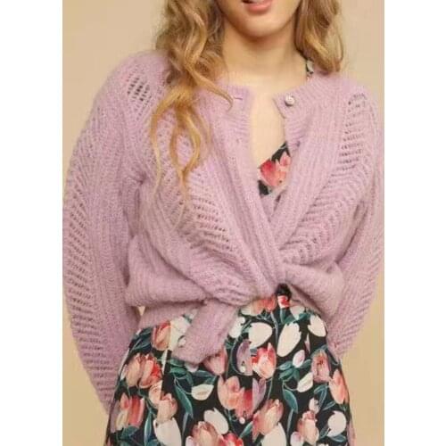 Women Single-Breasted Knitted Sweater Cardigan Ladies 2021 New Fashion O-Neck Long Sleeve Knitwear Outwear Tops