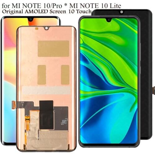 Original Amoled Screen For Xiaomi Mi Note 10/Pro Lcd Display 10 Touch Screen Replacement For Mi Note 10 Lite LCD Screen Parts
