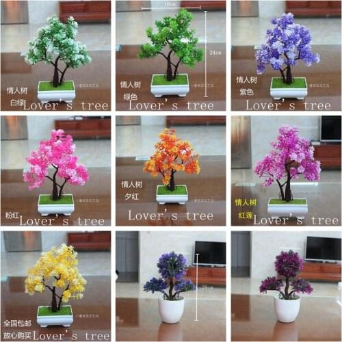 1pc/lot simulation small bonsai plants artificial flower potted bonsai for living room wedding party office table decoration
