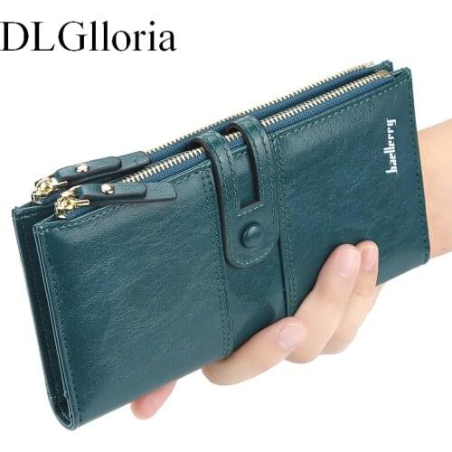 2021 Leather Women Wallet Card Holder Long Wallets Coin Purse Female Clutch Large Capacity Money Keeper Top Quality PU Leather