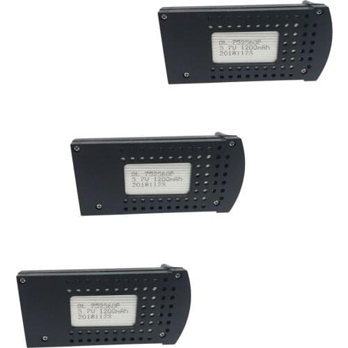 3pcs/set 3.7V 1200mAh Li-po Rechargeable Battery for DM107S SG700 S169 RC Quadcopter Drone 752560P 3.7v 1200 mah lipo battery