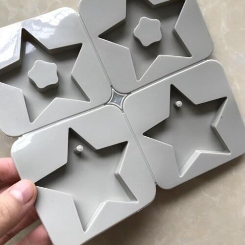 4 Sets of 2 Groups of Five-pointed Star Silicone Aromatherapy Molds, Household Diy High Temperature Resistant and Easy To Demold