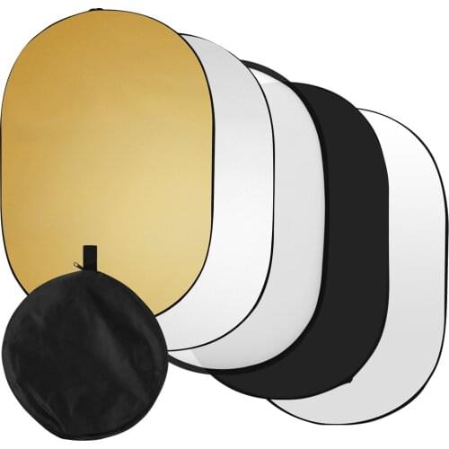 60 * 90cm/ 24 * 35inch Photography Light Reflector 2-in-1(Silver, Gold) Collapsible Portable for Studio Outdoor Photography