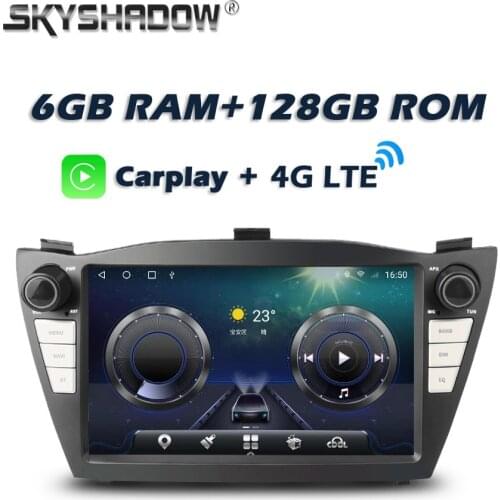 Carplay 8" DSP Android 10.0 6GB + 128GB IPS Car DVD Player GPS WIFI Bluetooth 5.0 RDS Radio For Hyundai Tucson IX35 2010 - 2015