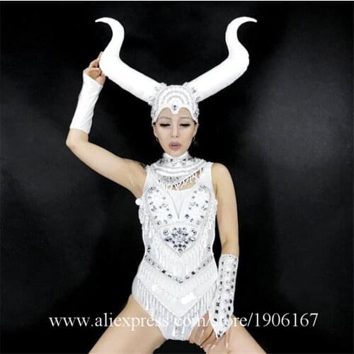 Ballroom Dancer Singer Costumes DJ Sexy Women Stage Show Wears Clothe Catwalk Dress Performance Bar Club Bikini Suit Party Cat