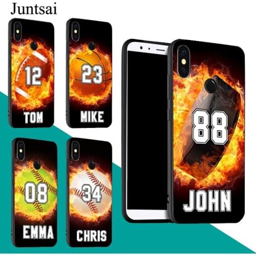 PERSONALIZED NUMBER NAME Hockey Case For Redmi Note 9 Pro 9S 8T 8 Pro 9A 9C For Mi 9 9T Note 10 Lite For POCO X3 Couqe