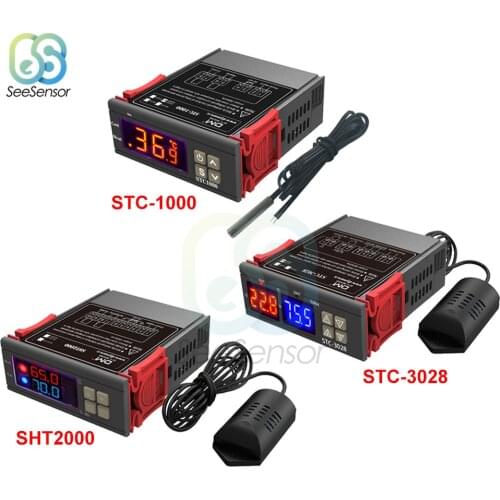 LED Digital Temperature Humidity Controller Thermostat Humidistat Thermoregulator Incubator Heating Cooling Switch 12V 24V 220V