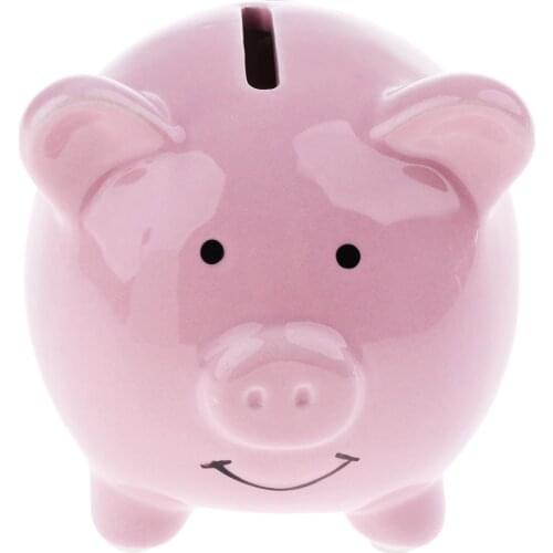 Kids Piggy Bank Money Box Saving Coins Cash Fun Gift Ceramic Pig