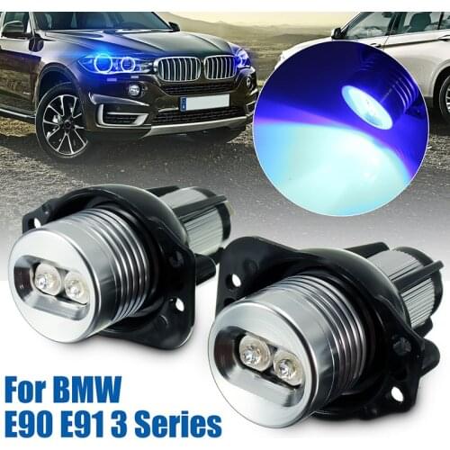 For BMW 3 Series E90 E91 Angel Eyes Halo Ring LED Marker Light Bulb Lamp blue 6W