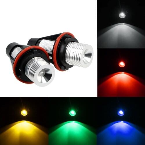 For BMW E39 E53 E60 E61 E63 E64 E65 E66 E87 525i 530i xi 545i M5 2pcs LED Angel Eyes Marker Light Bulbs Error Free Car Lamps