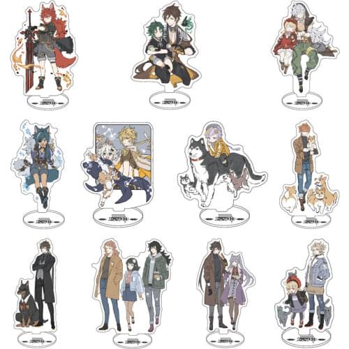 Game Genshin Impact Anime Acrylic Figure Stand Model Double Sides Prined Desk Plate Topper Ornaments Fans Collect Toy Gifts 15cm