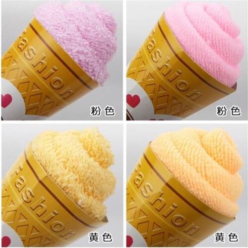 20*20cm Ice Cream style Cotton Towel Square Handkerchief Towel Promotion Gift Towels