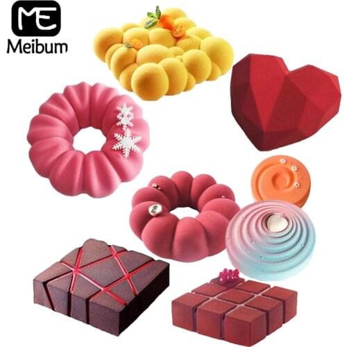 Meibum Multiple Types Cake Decorating Tools Non-Stick Silicone Mold Party Mousse Dessert Baking Mould Pastry Kitchen Bakeware