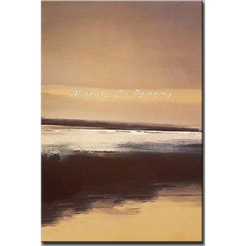 Mintura Art For Living Room Home Decor Picture View of The Sea and Sky Oil Painting on Canvas Handmade Hotel Decor No Framed