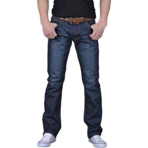 Mens jeans autumn and winter pure cotton hip-hop casual pants mens work loose long jeans mens slim jeans