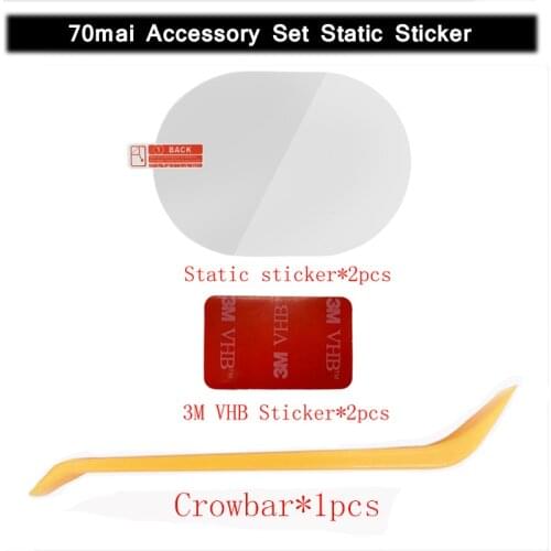 For 70mai Accessory Set Static Sticker 3M Glue Removal Installation Tool Tilting Tool For70mai Dash Cam Pro Portfolio Tools