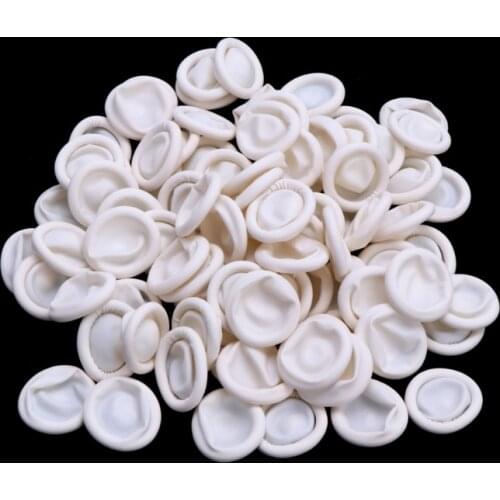 100pcs Disposable Latex Rubber Finger Cots Sets Fingertips Protector Gloves New