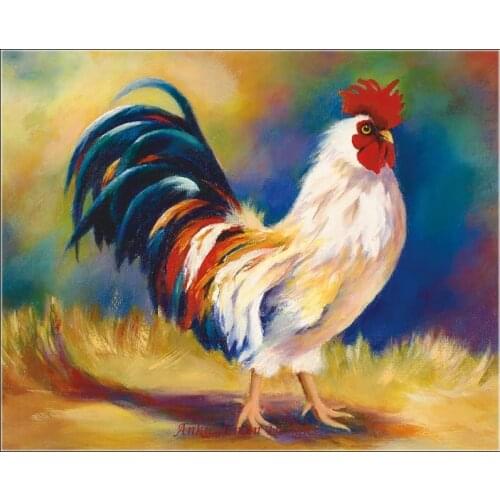 Embroidery Counted Cross Stitch Kits Needlework - Crafts 14 ct DMC DIY Arts Handmade Decor - Brave Cock