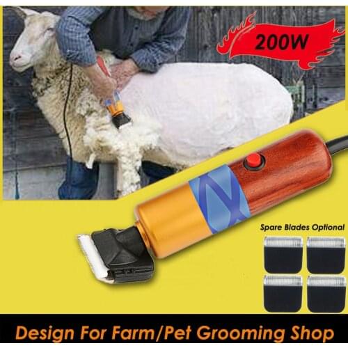 Professional High Power 200W AC Electric Pet Clipper Cutting Machine Horse Rabbits Cat Dog Mower Shaver Animals Grooming Trimmer
