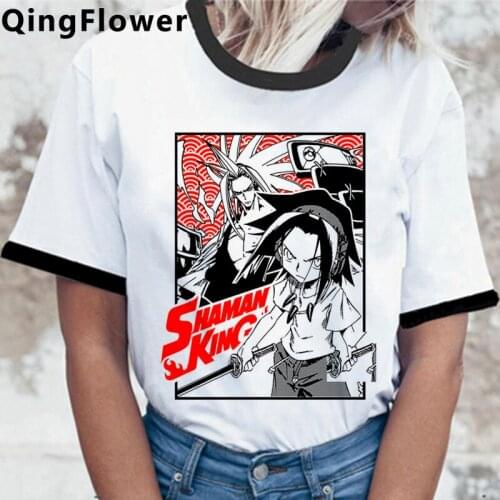 Shaman King t-shirt clothes female aesthetic harajuku kawaii print couple clothes t shirt vintage kawaii