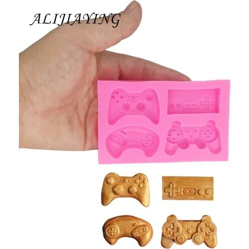 Silicone Mold DIY gamers game controller shape Fondant Cake Decoration tools Baking Sugarcraft Mold epoxy Resin Craft D1396
