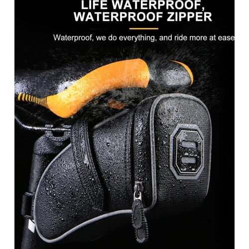 Bicycle Saddle Bag Waterproof Reflective Bike Seatpost Bag Large Capacity MTB Bicycle Tail Bags For Cycling Bike Accessories