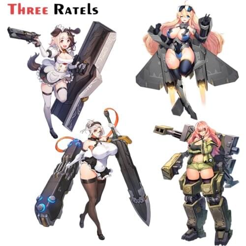 Three Ratels FC585 BBW sexy girl with weapon last origin Game car Skateboard Laptop Guitar Waterproof Luggage sticker decal