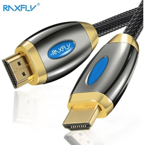 RAXFLY HDMI Cable 4K Video Cable 3D HDMI To HDMI 2.0 Cable Cord For Apple TV Box HDTV LCD Laptop Projector PS4 Splitter Switcher
