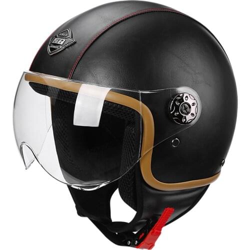 Open Face Safety Kick Scooter Electric Motos Flip Up Half Face Helmet Casque Roof Vintage De Seguridad Motorcycle Helmets