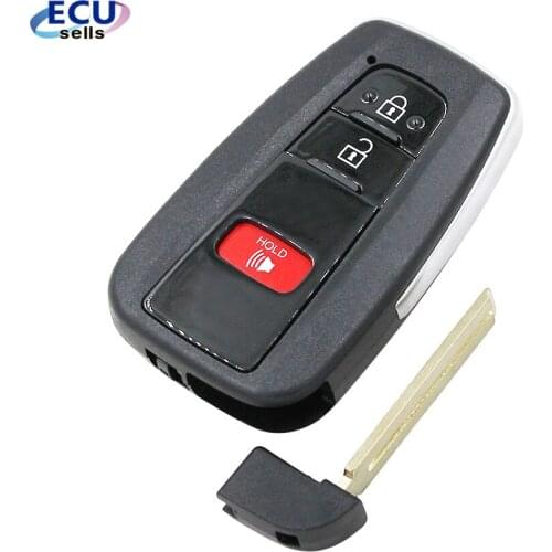 Replacement Smart Remote Key Shell Case Fob 3B for Toyota C-HR RAV4 Prius 2018-2019