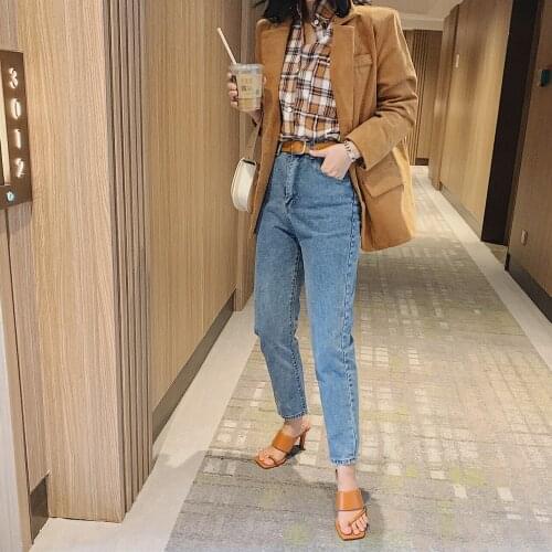 2021 Womens Pencil Straight Pants Grey Jeans Za Woman Y2k Clothing Urban Shorts Fashion Trouser Suits Capris High Waist Vintage