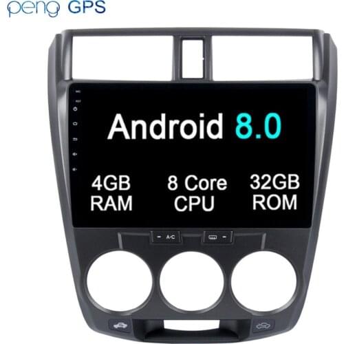 2 din Android 8.0 7.1 Car DVD Player GPS Navigation Headunit for Honda City 2008-2014 Multimedia Car Radio Stereo Audio Satnav