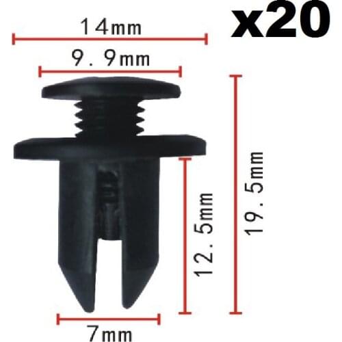 20pcs For Honda Nylon Fender explosion buckle / Nylon Rivet Fastener Fender Retainer Push Clip