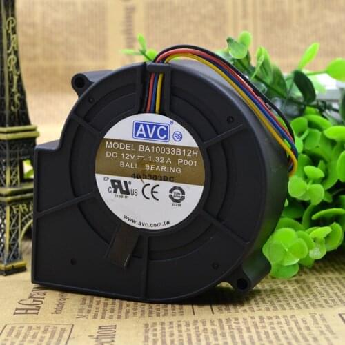 AVC BA10033B12H P001 DC 12V 1.32A 97x94x33mm 4-wire Server Cooling Fan