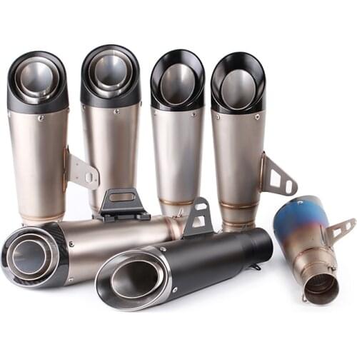 51mm 60mm Universal Motorcycle Exhaust Muffler Steel Pipe escape moto FOR gp project with DB killer gsxr 750 CBR10000 Z1000