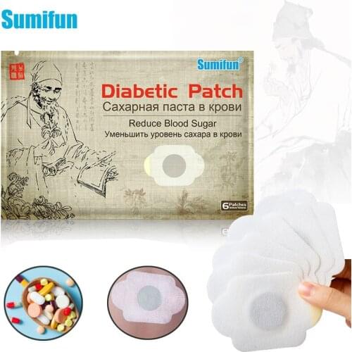 6pc Sumifun 100%Natural Herbal Extract Diabetic Patch Reduce Glucose Content Stabilizes Blood Sugar Level Medical Plaster K04701