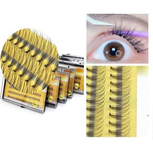 60 cluster/box Individual eyelashes，0.07/0.1thick cluster eyelash extension,3D lashes natural false eyelashes wholesale makeup