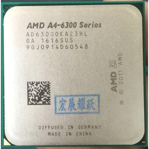 AMD A4-Series A4-6300 A4 6300 AMD 6300 Dual-Core CPU APU FM2 100% working properly Desktop Processor