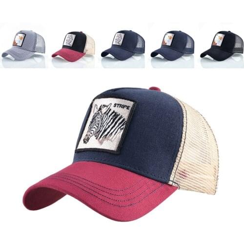 Womens Baseball Cap Hip Hop Hats For Men Personalized Embroidery Cartoon Animal Casual Summer Mesh Sun Hat