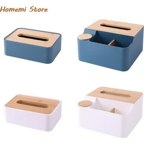 Home Tissue Box Plastic Napkin Holder Cosmetic Storage Box For Remote Control Multifunctional Storge Box