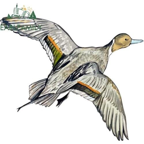EARLFAMILY 13cm x 11.9cm Car Stickers Pintail Duck Printed Vinyl Decal Wall Window Car High Quality Sticker Graphic