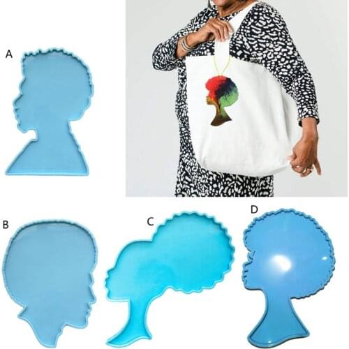 Super Large Female Male Head Type Resin Mold Silicone Coaster Mold Large African Human Tray Resin Casting Mold Crafts