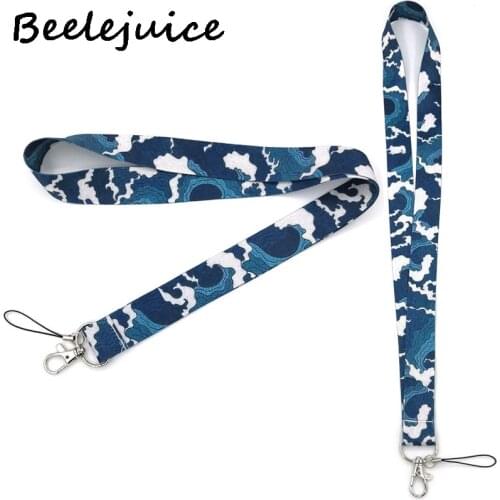 Hokusai Waves painting kids 90s cartoon funny vintage Neck Strap Lanyards ID badge card holder keychain Mobile Phone Strap Gifts