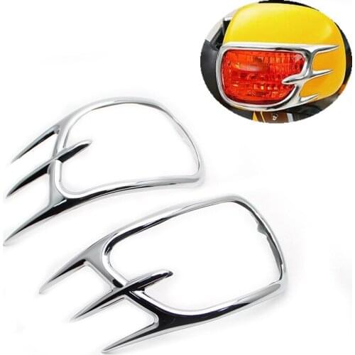 Chrome Turn Signal Lights Decoration Trims For Honda Goldwing GL1800 2001-2011