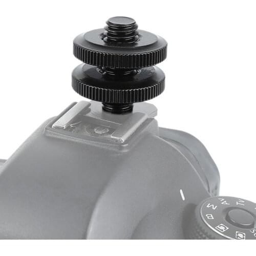 Hot Shoe Mount 1/4" Tripod Screw to Camera Flash Shoe Mount Adapter for DSLR Camera Rig